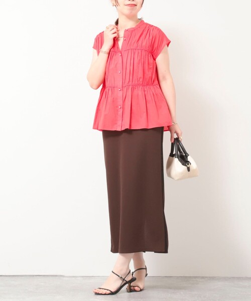 MICO COULIER（ミコクリエ）の「60ボイルローンブラウス（シャツ/ブラウス・レディース・ブラック/レッド/オフホワイト・38）」の10枚目の写真