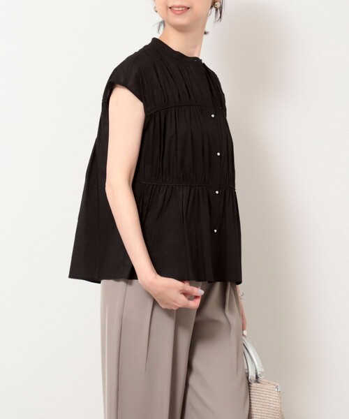 MICO COULIER（ミコクリエ）の「60ボイルローンブラウス（シャツ/ブラウス・レディース・ブラック/レッド/オフホワイト・38）」の19枚目の写真