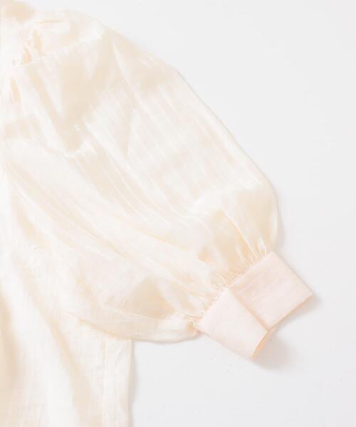 KBF（ケイビーエフ）の「ボリュームスリーブストライプミニワンピース（ワンピース・レディース・イエロー系その他/ホワイト系その他/ブルー系その他・ONE）」の12枚目の写真