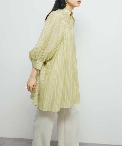 KBF（ケイビーエフ）の「ボリュームスリーブストライプミニワンピース（ワンピース・レディース・イエロー系その他/ホワイト系その他/ブルー系その他・ONE）」の15枚目の写真