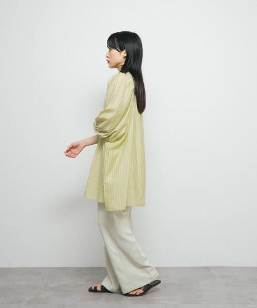 KBF（ケイビーエフ）の「ボリュームスリーブストライプミニワンピース（ワンピース・レディース・イエロー系その他/ホワイト系その他/ブルー系その他・ONE）」の18枚目の写真