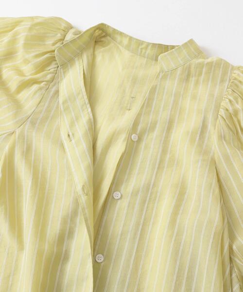KBF（ケイビーエフ）の「ボリュームスリーブストライプミニワンピース（ワンピース・レディース・イエロー系その他/ホワイト系その他/ブルー系その他・ONE）」の21枚目の写真