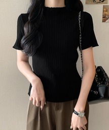 ニットトップス レディース 韓国風 無地