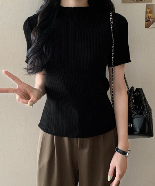 Miniministore(ミニミニストア)の「ニットトップス レディース 韓国風 無地(ニット/セーター・レディース・ホワイト/グリーン/ベージュ/ブラック・FREE)」の20枚目の写真