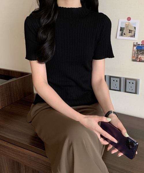 Miniministore(ミニミニストア)の「ニットトップス レディース 韓国風 無地(ニット/セーター・レディース・ホワイト/グリーン/ベージュ/ブラック・FREE)」の18枚目の写真