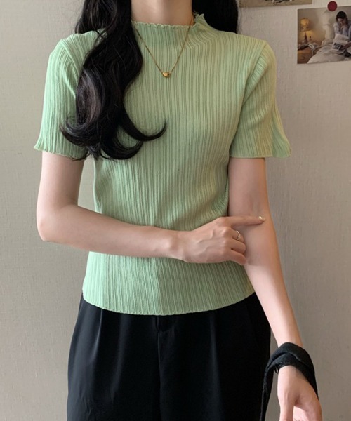 Miniministore(ミニミニストア)の「ニットトップス レディース 韓国風 無地(ニット/セーター・レディース・ホワイト/グリーン/ベージュ/ブラック・FREE)」の14枚目の写真