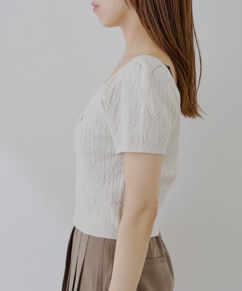 TOCCA 新作25初秋 半袖ニット Mサイズ MIST KNIT TOCCA 新作25初秋 半袖ニット Mサイズ MIST KNIT TOCCA ニット