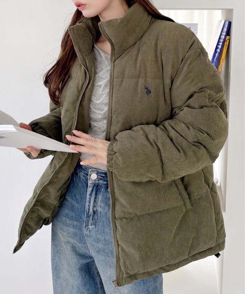 U.S. POLO ASSN.(ユーエスポロアッスン)の「U.S. POLO ASSN コーデュロイ 中綿 ジャケット(ダウンジャケット/コート・レディース・ブラック/カーキ/オフホワイト/ブラウン・M/S)」の4枚目の写真