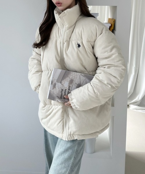 U.S. POLO ASSN.(ユーエスポロアッスン)の「U.S. POLO ASSN コーデュロイ 中綿 ジャケット(ダウンジャケット/コート・レディース・ブラック/カーキ/オフホワイト/ブラウン・M/S)」の22枚目の写真