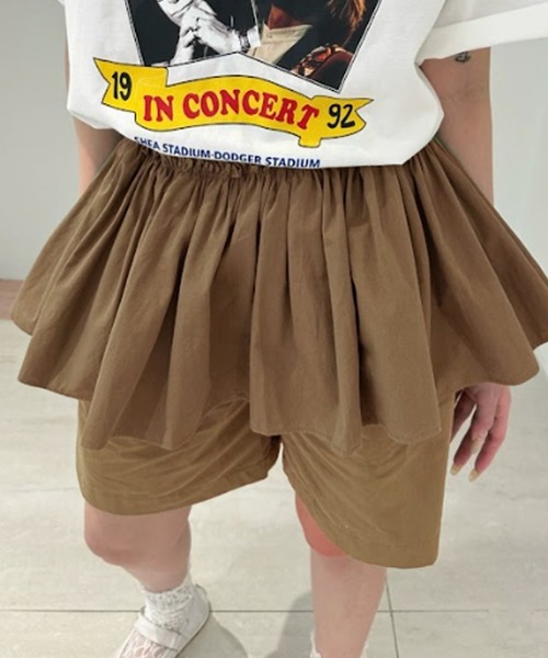 Pleated skirt Layered pants / プリーツスカート レイヤード
