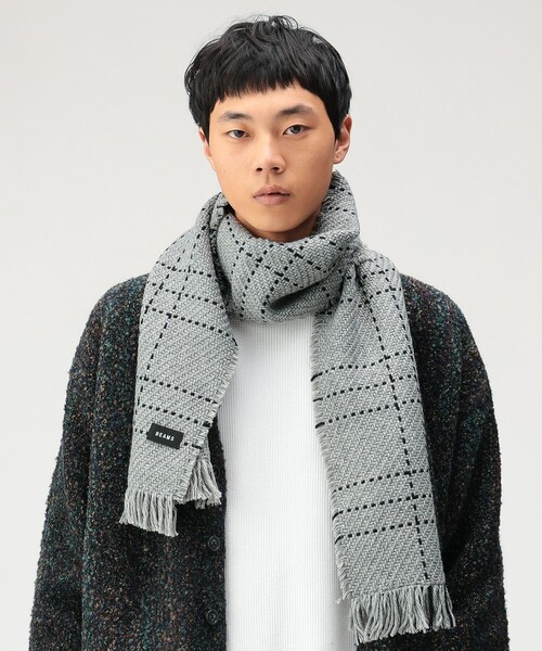 BEAMS（ビームス）の「ステッチ マフラー（マフラー・メンズ・グレー/ブラック・ONE SIZE）」の6枚目の写真