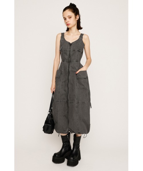 スタイルナンダ❀ オリーブ ジップアップワンピース スタイルナンダ❀ オリーブ ジップアップワンピース