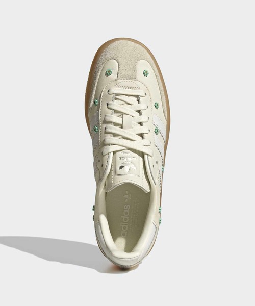 adidas（アディダス）の「SAMBAE W サンバ スニーカー / アディダスオリジナルス adidas Originals（スニーカー・レディース・ホワイト/ホワイト×グリーン・25.5cm/24.5cm/23.5cm/22.5cm/26.0cm/25.0cm/24.0cm/23.0cm/27.5cm/26.5cm/22.0cm/28.0cm/27.0cm）」の12枚目の写真