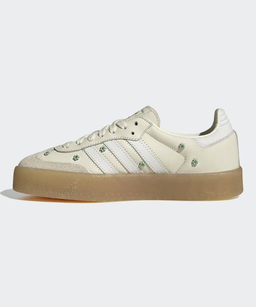 adidas（アディダス）の「SAMBAE W サンバ スニーカー / アディダスオリジナルス adidas Originals（スニーカー・レディース・ホワイト/ホワイト×グリーン・25.5cm/24.5cm/23.5cm/22.5cm/26.0cm/25.0cm/24.0cm/23.0cm/27.5cm/26.5cm/22.0cm/28.0cm/27.0cm）」の19枚目の写真