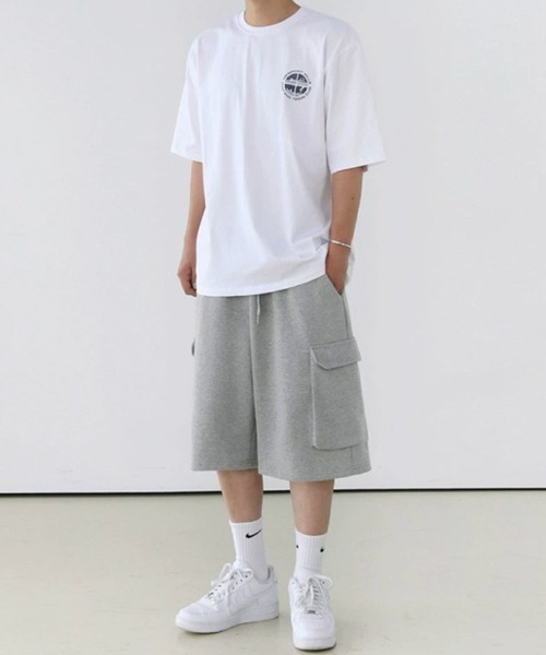 NOWLE(ノウル)の「【NOWLE】クロップド スウェット カーゴ ショーツ パンツ(スウェットパンツ・メンズ・グレー/ブラック・MEDIUM/LARGE/X-LARGE)」の11枚目の写真