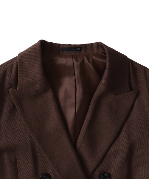 DRESSLAVE(ドレスレイブ)の「B7 / soft kersey big jacket(ソフトカルゼビッグジャケット)(テーラードジャケット・レディース・ブラウン/ブラック・38)」の3枚目の写真