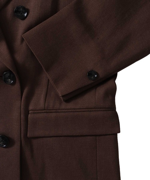 DRESSLAVE(ドレスレイブ)の「B7 / soft kersey big jacket(ソフトカルゼビッグジャケット)(テーラードジャケット・レディース・ブラウン/ブラック・38)」の4枚目の写真