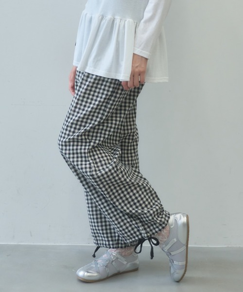 Birthday room(バースデイルーム)の「フリルハートチェックPT/Frill Heart Check Pants(その他パンツ・レディース・ブルー/ブラック・FREE)」の12枚目の写真