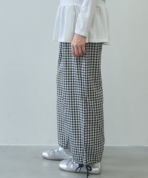 Birthday room(バースデイルーム)の「フリルハートチェックPT/Frill Heart Check Pants(その他パンツ・レディース・ブルー/ブラック・FREE)」の13枚目の写真