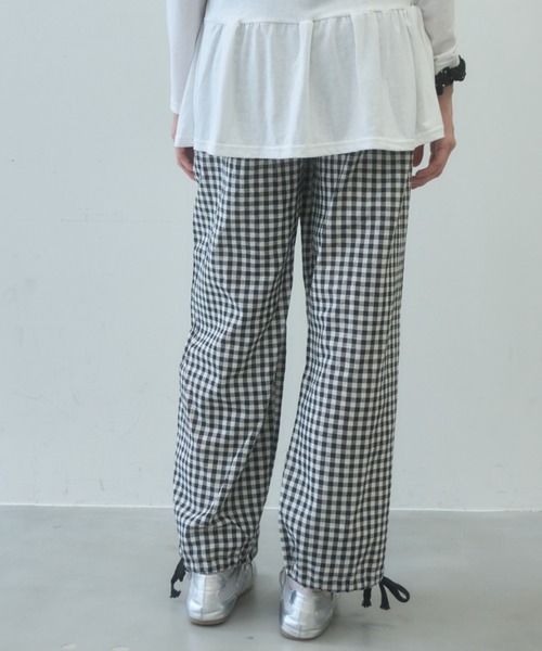 Birthday room(バースデイルーム)の「フリルハートチェックPT/Frill Heart Check Pants(その他パンツ・レディース・ブルー/ブラック・FREE)」の14枚目の写真