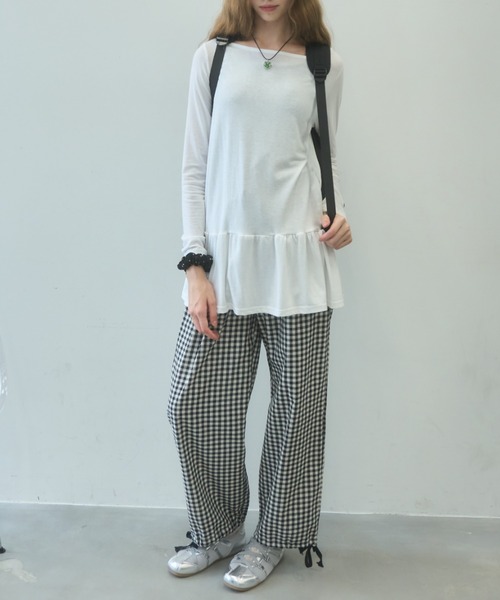 Birthday room(バースデイルーム)の「フリルハートチェックPT/Frill Heart Check Pants(その他パンツ・レディース・ブルー/ブラック・FREE)」の15枚目の写真