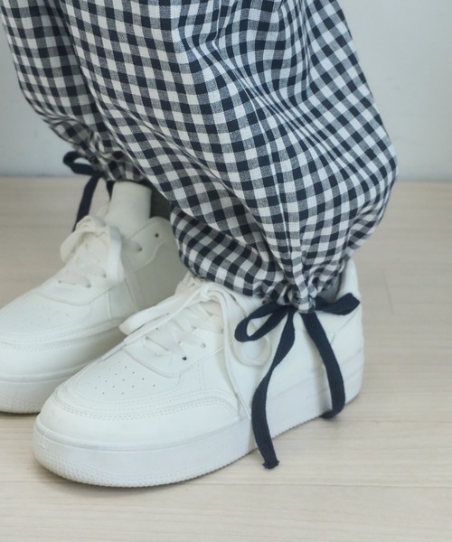 Birthday room(バースデイルーム)の「フリルハートチェックPT/Frill Heart Check Pants(その他パンツ・レディース・ブルー/ブラック・FREE)」の5枚目の写真