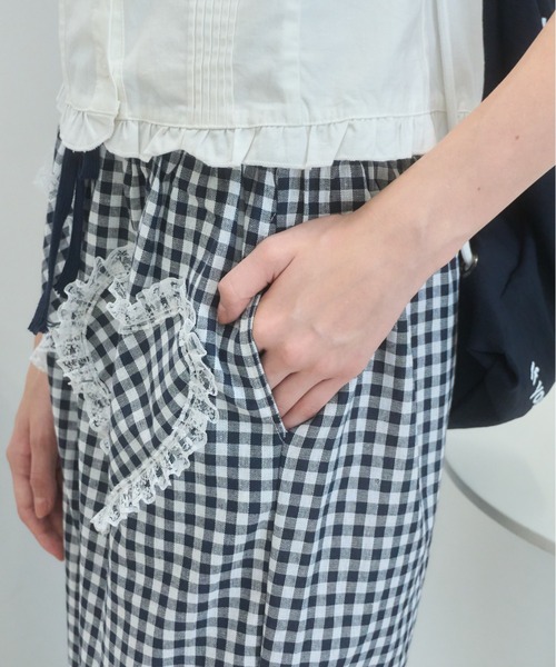 Birthday room(バースデイルーム)の「フリルハートチェックPT/Frill Heart Check Pants(その他パンツ・レディース・ブルー/ブラック・FREE)」の17枚目の写真