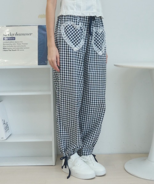 Birthday room(バースデイルーム)の「フリルハートチェックPT/Frill Heart Check Pants(その他パンツ・レディース・ブルー/ブラック・FREE)」の19枚目の写真