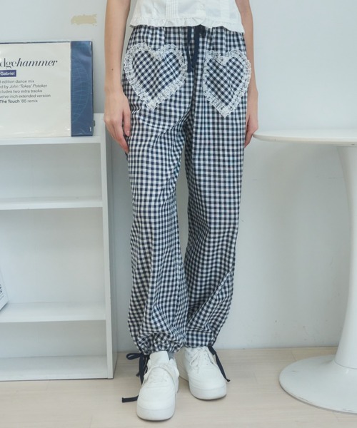 Birthday room(バースデイルーム)の「フリルハートチェックPT/Frill Heart Check Pants(その他パンツ・レディース・ブルー/ブラック・FREE)」の20枚目の写真