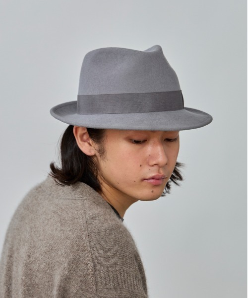 OVERRIDE(オーバーライド)の「OVERRIDE FELT FEDORA / オーバーライド(ハット・メンズ・ブラック/ベージュ/ネイビー/グレー/ブラウン/グリーン/レッド・62cm/60cm/58cm)」の19枚目の写真