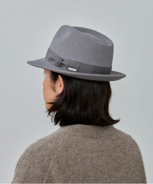 OVERRIDE(オーバーライド)の「OVERRIDE FELT FEDORA / オーバーライド(ハット・メンズ・ブラック/ベージュ/ネイビー/グレー/ブラウン/グリーン/レッド・62cm/60cm/58cm)」の20枚目の写真