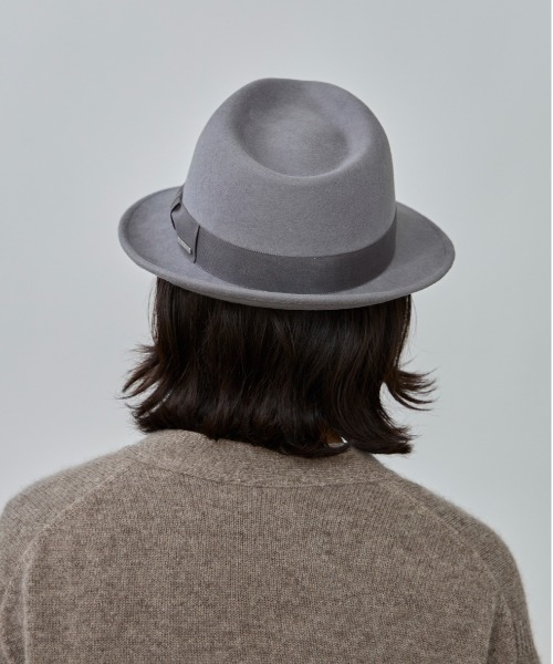 OVERRIDE(オーバーライド)の「OVERRIDE FELT FEDORA / オーバーライド(ハット・メンズ・ブラック/ベージュ/ネイビー/グレー/ブラウン/グリーン/レッド・62cm/60cm/58cm)」の21枚目の写真