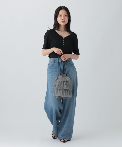 LEPSIM(レプシィム)の「アソートフリルバッグ 579049(ショルダーバッグ・レディース・シルバー/ブラック/ブラック系その他・ONE SIZE)」の20枚目の写真