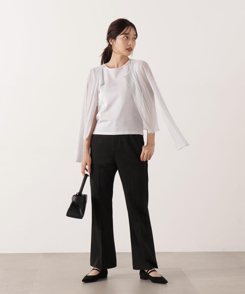 PROPORTION BODY DRESSING（プロポーションボディドレッシング）の「シアーリブニットアンサンブル / 1215270704（アンサンブル・レディース・ホワイト/グレー/ベージュ・FREE）」の4枚目の写真