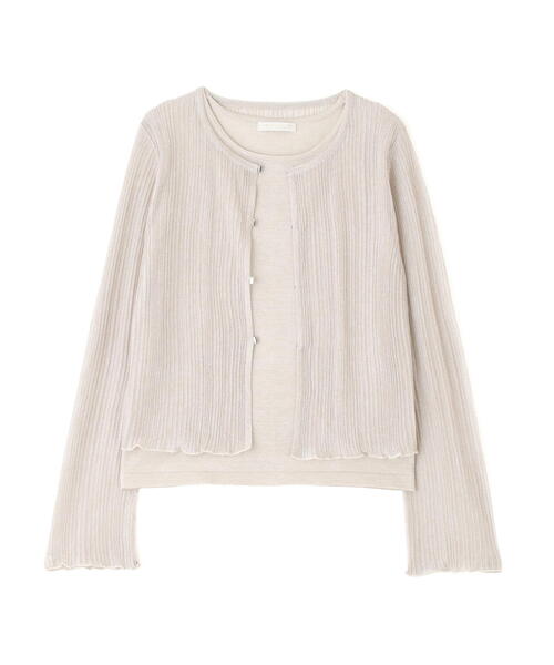 PROPORTION BODY DRESSING（プロポーションボディドレッシング）の「シアーリブニットアンサンブル / 1215270704（アンサンブル・レディース・ホワイト/グレー/ベージュ・FREE）」の12枚目の写真