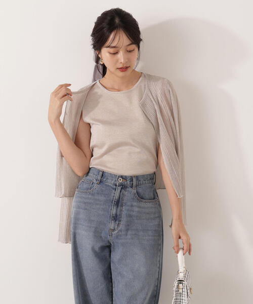 PROPORTION BODY DRESSING（プロポーションボディドレッシング）の「シアーリブニットアンサンブル / 1215270704（アンサンブル・レディース・ホワイト/グレー/ベージュ・FREE）」の16枚目の写真