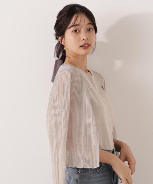 PROPORTION BODY DRESSING（プロポーションボディドレッシング）の「シアーリブニットアンサンブル / 1215270704（アンサンブル・レディース・ホワイト/グレー/ベージュ・FREE）」の17枚目の写真