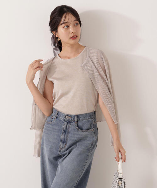 PROPORTION BODY DRESSING（プロポーションボディドレッシング）の「シアーリブニットアンサンブル / 1215270704（アンサンブル・レディース・ホワイト/グレー/ベージュ・FREE）」の18枚目の写真