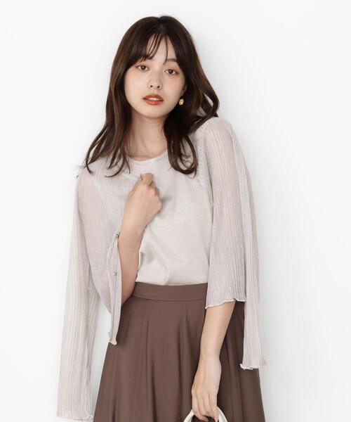 PROPORTION BODY DRESSING（プロポーションボディドレッシング）の「シアーリブニットアンサンブル / 1215270704（アンサンブル・レディース・ホワイト/グレー/ベージュ・FREE）」の21枚目の写真