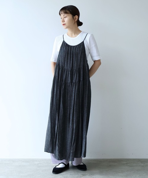 yuni(ユニ )の「dot print jumper スカート(ジャンパースカート・レディース・ブラック系その他4/ブラック系その他3/ブラック系その他2・FREE)」の2枚目の写真