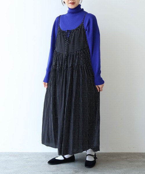 yuni(ユニ )の「dot print jumper スカート(ジャンパースカート・レディース・ブラック系その他4/ブラック系その他3/ブラック系その他2・FREE)」の1枚目の写真