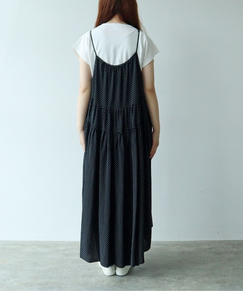 dot print jumper スカート（ジャンパースカート）｜yuni（ユニ
