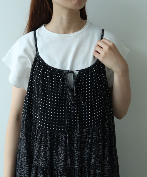 dot print jumper スカート（ジャンパースカート）｜yuni（ユニ