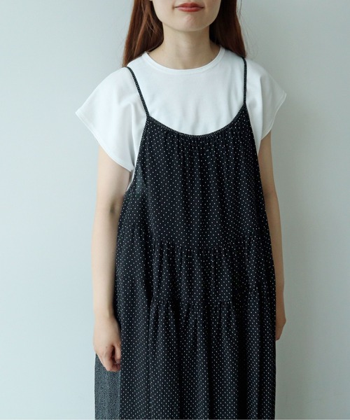 dot print jumper スカート（ジャンパースカート）｜yuni（ユニ