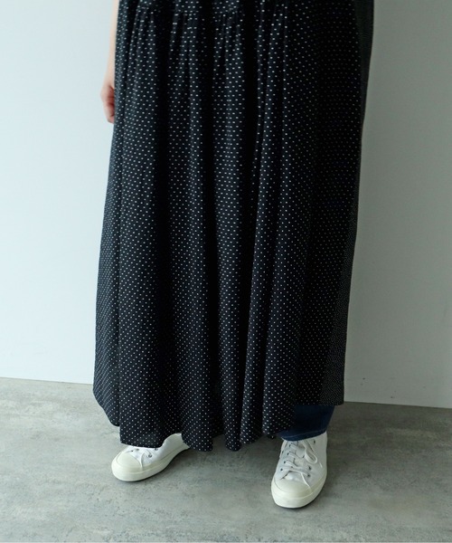 dot print jumper スカート（ジャンパースカート）｜yuni（ユニ