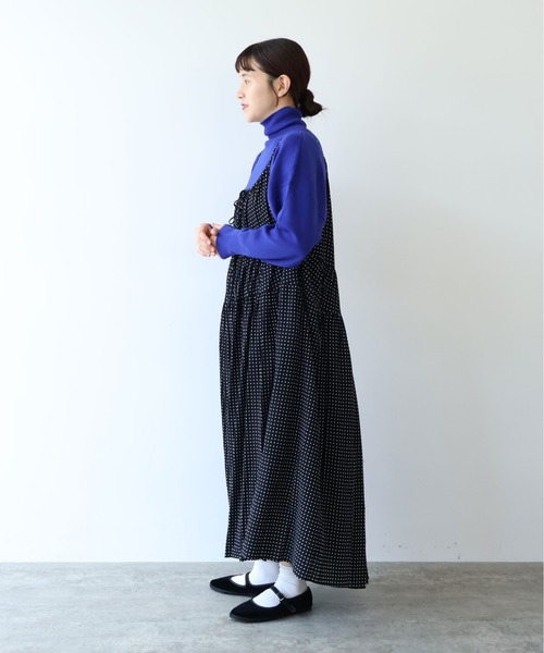 yuni(ユニ )の「dot print jumper スカート(ジャンパースカート・レディース・ブラック系その他4・FREE)」の11枚目の写真