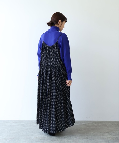 yuni(ユニ )の「dot print jumper スカート(ジャンパースカート・レディース・ブラック系その他4・FREE)」の12枚目の写真