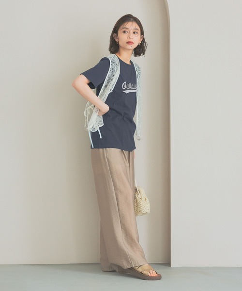 Eaphiエフィ　パンツ feepur スラックス パンツ サイドラインイージーパンツ