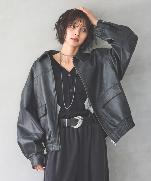 PAGEBOY（ページボーイ）の「WZIPヴィンテージレザーブルゾン