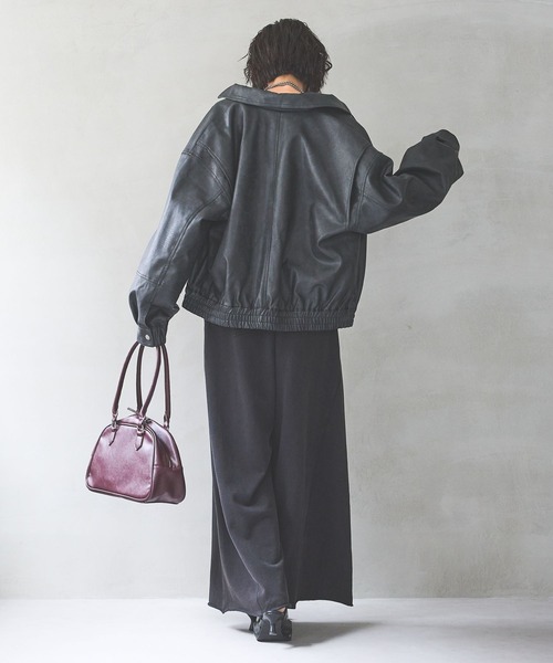 WZIPヴィンテージレザーブルゾン【3color・2size】（ブルゾン